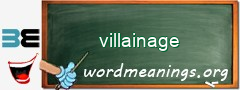 WordMeaning blackboard for villainage